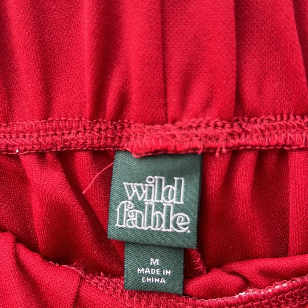 Women’s wild fable dark red Leg track pants dark red NWT - Picture 6 of 8